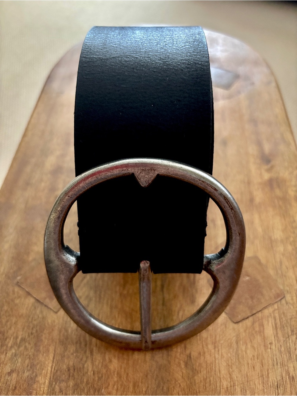Free People - We The Free -Black Brando Leather Hip Belt - size M/L - Picture 2 of 12